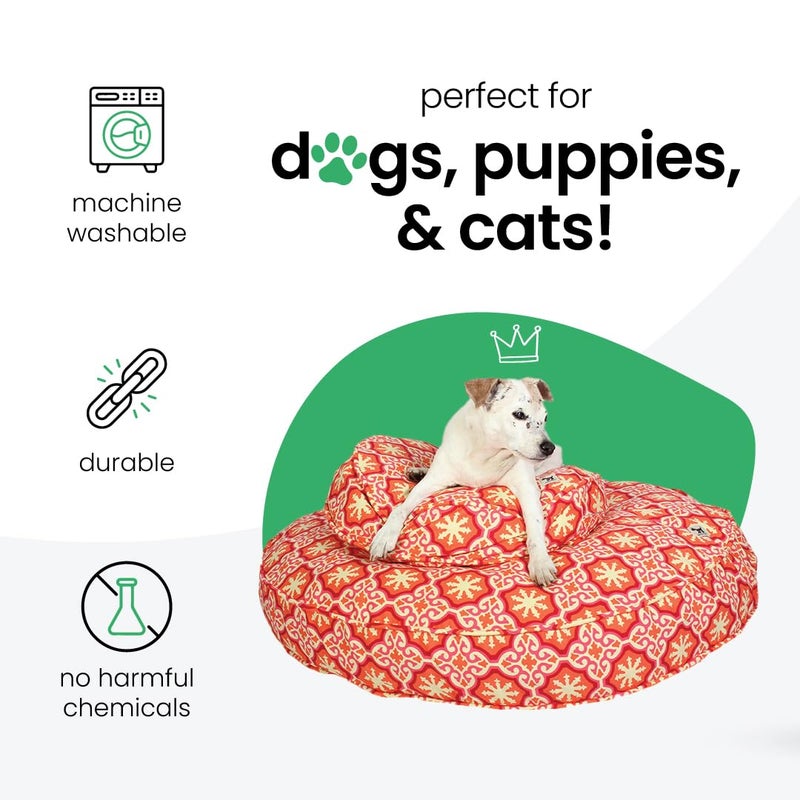 Molly Mutt Medium to Large Dog Bed Cover - Papillon Print - Measures 36â€ x 5â€™â€™ - 100% Cotton - Durable - Breathable - Sustainable - Machine Washable Dog Bed Cover - Image 3